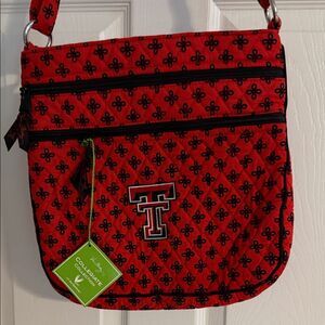 Texas Tech Red Patterned Crossbody Bag